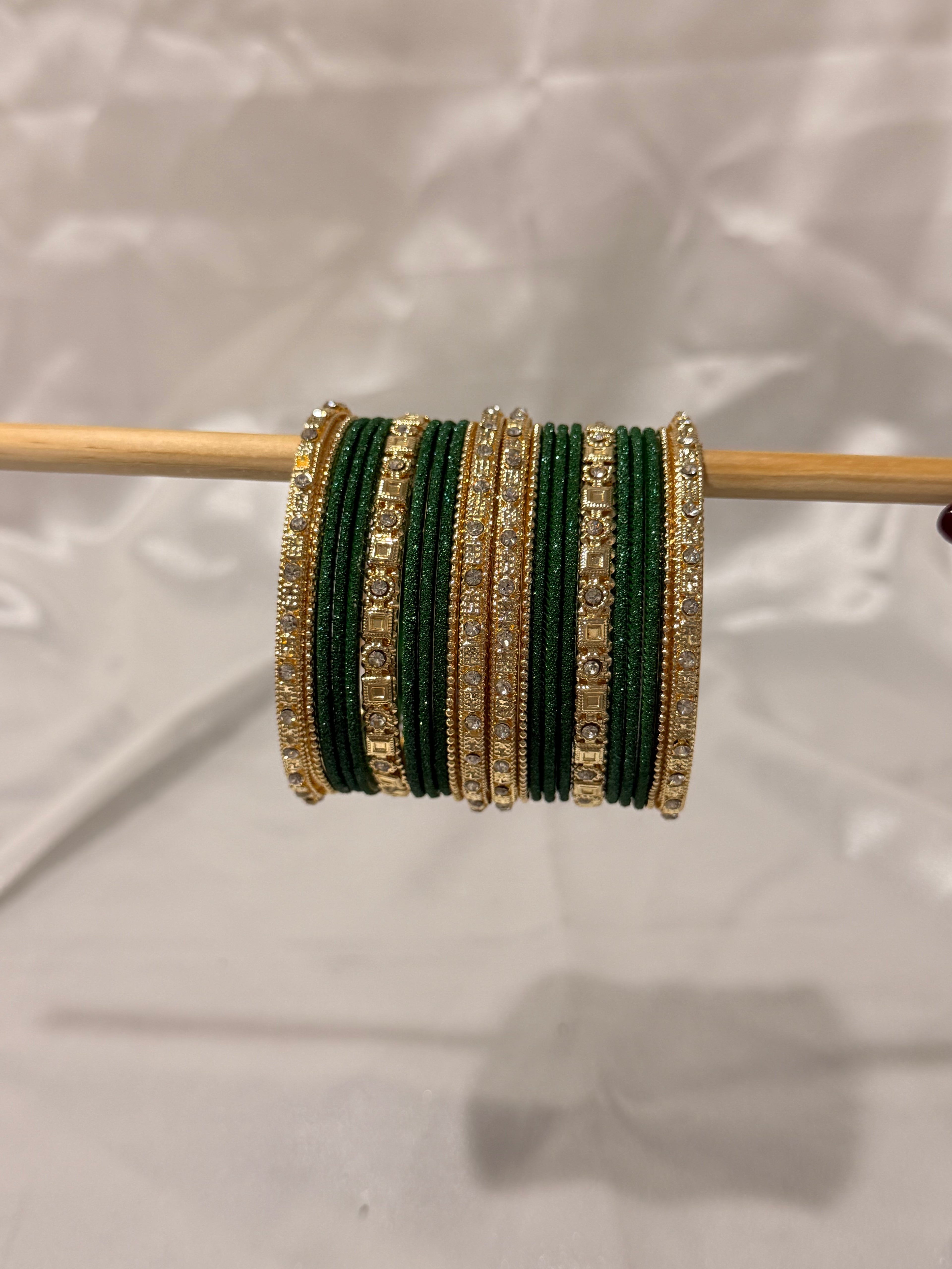 Amina Bangles Green