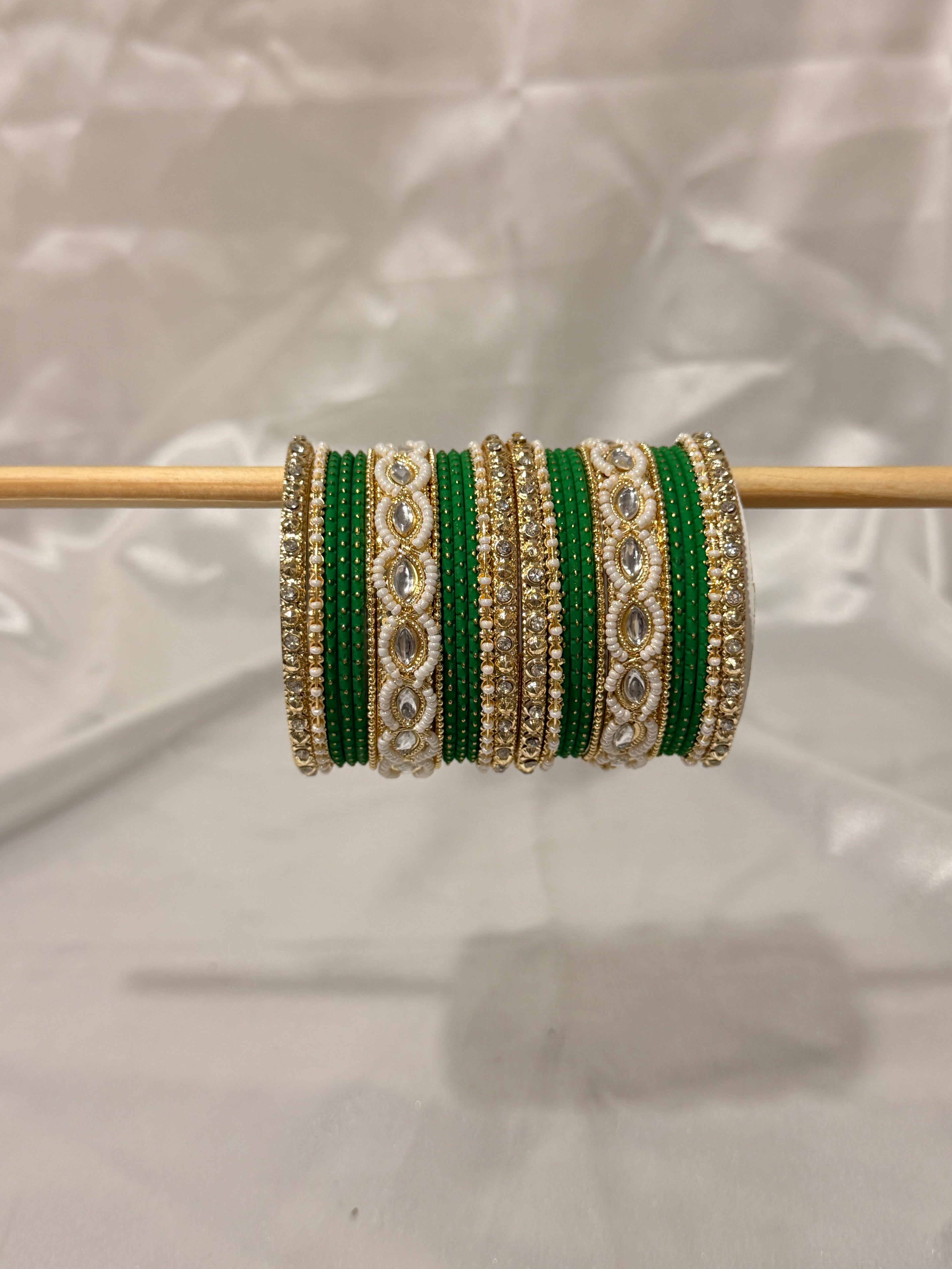 Heer Bangles Dark Green