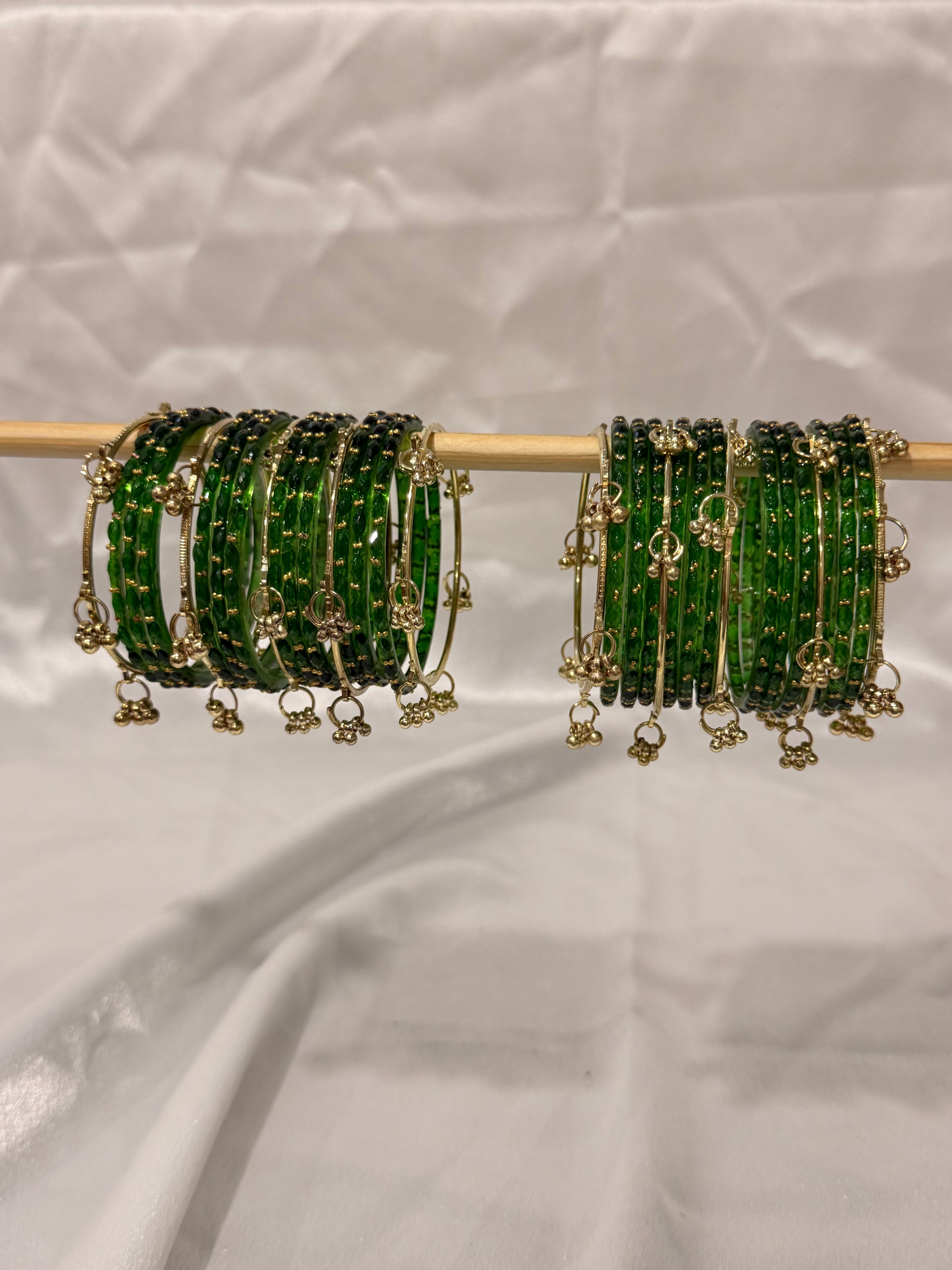 Sana Kashmiri Bangles Bottle Green
