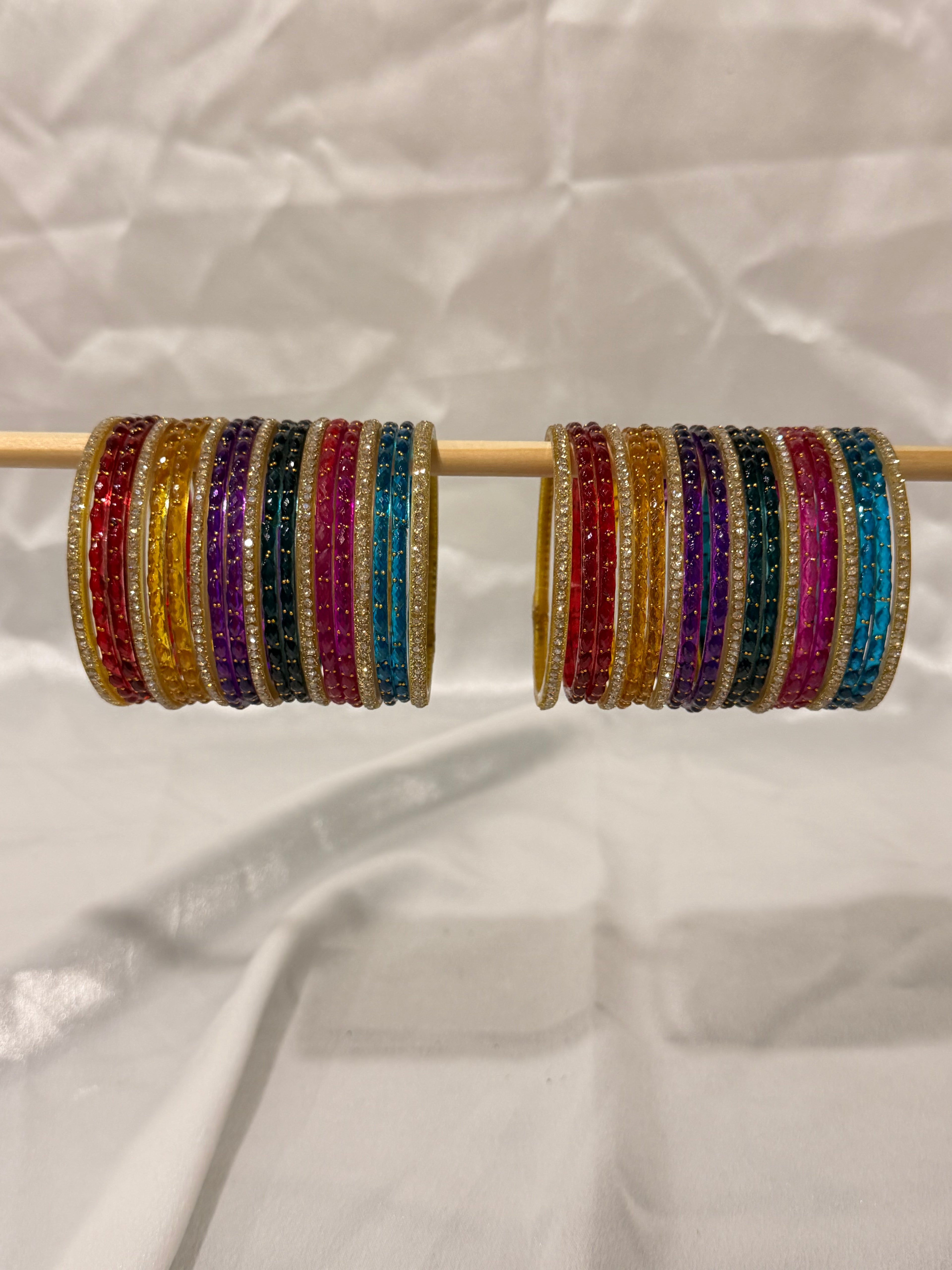 Tara Multi Glass Bangles