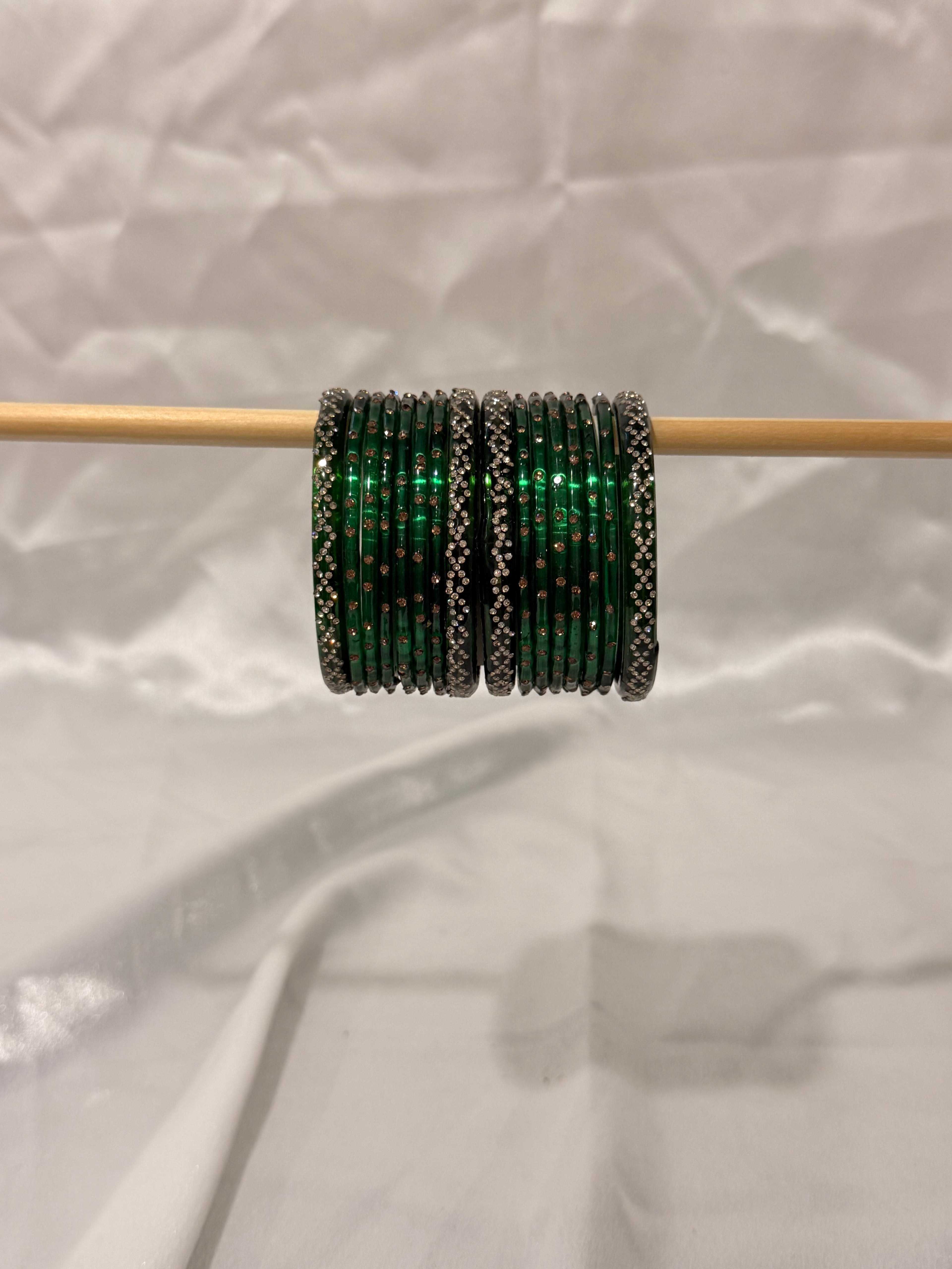 Zeeva Bangles Forest Green